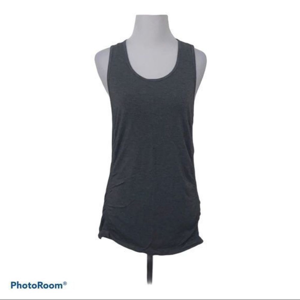 5/$30 🎈 Fabletics women’s large grey Kathie Seamless Ruched Tank top